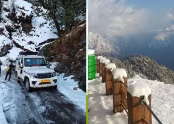 मुनस्यारी में भारी ओलावृष्टि के साथ बर्फबारी, बढ़ी ठिठुरन; खुश हुए पर्यटक